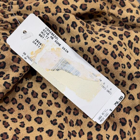 Jones Studio Trouser Pants Womens L Multi Leopard Print Straight Elastic Waist - Picture 3 of 5